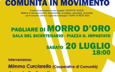 Conferenza di Presentazione del Progetto “Cantiere Verde”: Un Nuovo Futuro per l’Ecologia Abruzzese